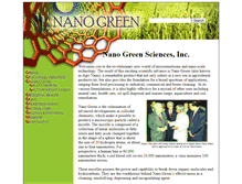 Tablet Screenshot of nanogreensciences.com